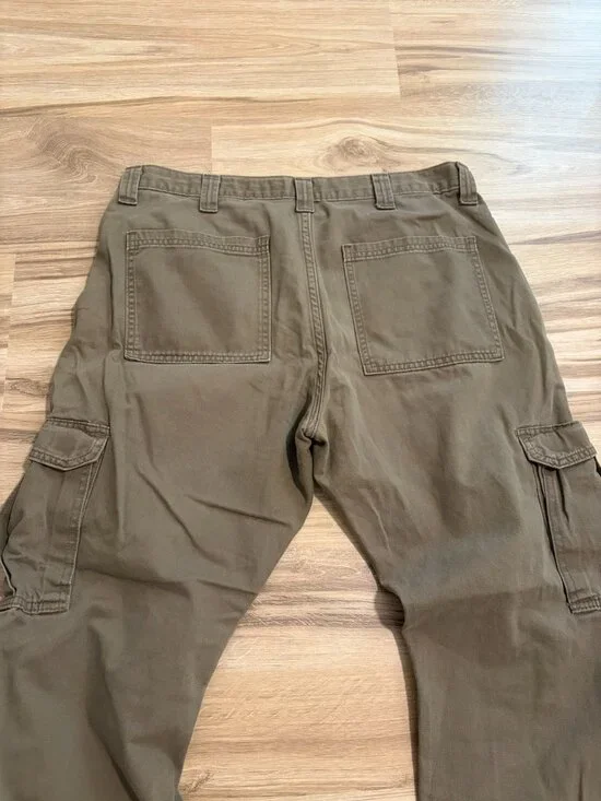 Wrangler Straight Fit Olive Khaki Tan Cargo Pants – Size 34 x 30 - Picture 5 of 5